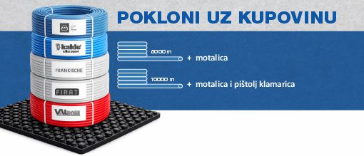 PEX, PE-RT i AL-PERT cevi za podno grejanje